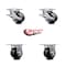 Service Caster 3.25 Inch Glass Filled Nylon Caster Set with Roller Bearings 2 Brakes 2 Rigid SCC-30CS3420-GFNR-SLB-2-R-2 - alternate 4
